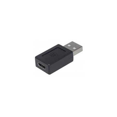 ADAPTADOR,MANHATTAN,354653, USB-C V2.0, AM-CH NEGRO