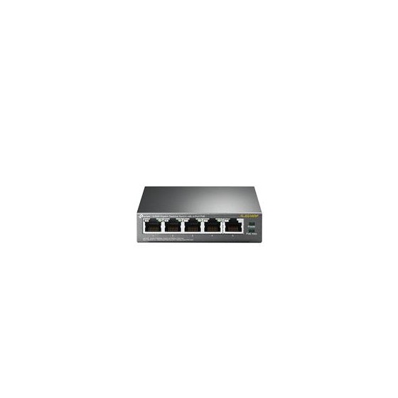 SWITCH | TP-LINK | TL-SG1005P | 5 PUERTOS RJ45 GIGABIT 10/100/1000 MBPS | NO ADMINISTRABLE |CON 4 PUERTOS POE | PARA ESCRITORI