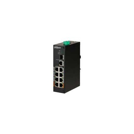 SWITCH POE DAHUA 8 PUERTOS / 1 PUERTO UPLINK SFP / 1 PUERTO UPLINK ETHERNET GIGABIT / 96W / SWITCHING 7.6G