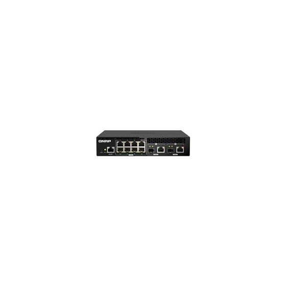 SWITCH QNAP QSW-M2108R-2C, 10 PUERTOS / 8 LAN DE 2,5 GBS,  2 PTS 10GBE/SFP+  /CAPA 2/PARA RACK /ADMINISTRACION WEB