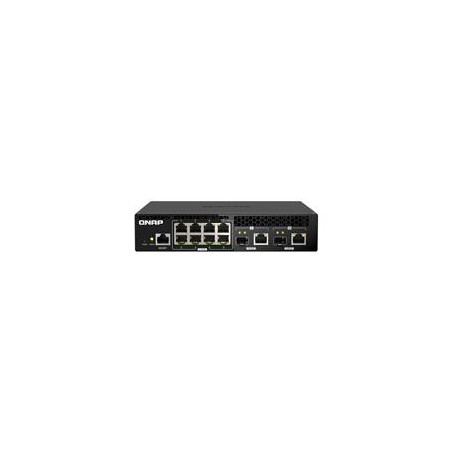 SWITCH QNAP QSW-M2108R-2C, 10 PUERTOS / 8 LAN DE 2,5 GBS,  2 PTS 10GBE/SFP+  /CAPA 2/PARA RACK /ADMINISTRACION WEB