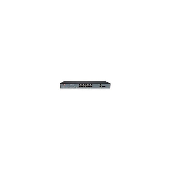 SWITCH POE / PROVISION ISR / POES-16250C+2COMBO / 16 CANALES POE / DOWNLINK:*16 100MBPS / UPLINK: *2 1000MBPS / TOTAL POE 250W