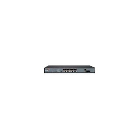 SWITCH POE / PROVISION ISR / POES-16250C+2COMBO / 16 CANALES POE / DOWNLINK:*16 100MBPS / UPLINK: *2 1000MBPS / TOTAL POE 250W