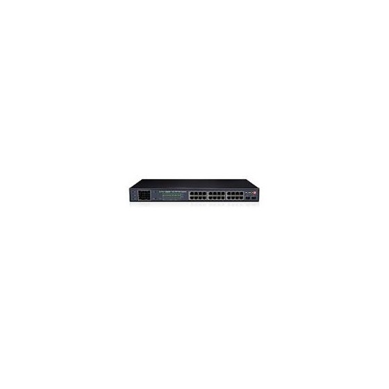 SWITCH POE / PROVISION ISR / POES-24370GCL+2SFP / 24 PTO 10/100/1000 MBPS / 2 PTO DE ENLACE ASCENDENTE SFP / TODOS LOS PTOS AC