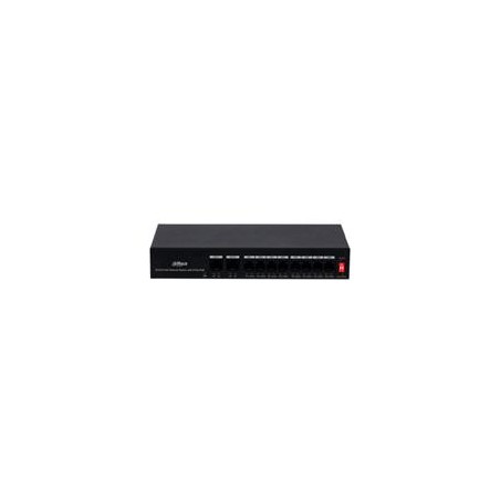 SWITCH POE DAHUA DE 10 PUERTOS FAST ETHERNET/ 8 PUERTOS POE/ 2 PUERTOS UPLINK/ 65 WATTS TOTALES/ SOPORTA POE WATCHDOG/ SWITCHI