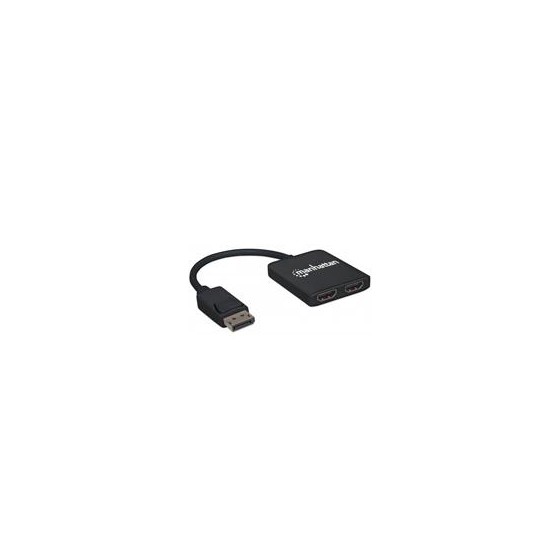 VIDEO SPLITTER,MANHATTAN,152716, DISPLAYPORT 1 DP IN : 2 HDMI OUT UHD