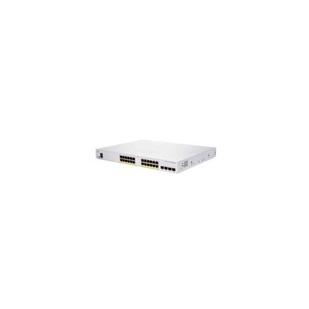 SWITCH CISCO BUSINESS CBS, 24 PUERTOS FULL POE 370W 10/100/1000 GIGABIT, 4 PUERTOS SFP, ADMINISTRACION BASICA