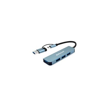 DOCKING STATION BROBOTIX 4 EN 1 USB V3.0 CONECTOR DUAL TIPO C Y TIPO A A 4 PUERTOS TIPO A