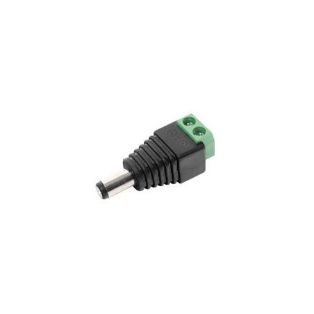 ADAPTADOR MACHO TIPO JACK EPCOM BY HIKVISION JR-52 3.5 MM POLARIZADO DE 12 VCC / TERMINALES TIPO TORNILLO / POLARIZADO (+/-) /