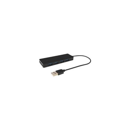 ADAPTADOR MULTIPUERTO GHIA HUB USB 2.0 DE 4 PUERTOS COLOR NEGRO