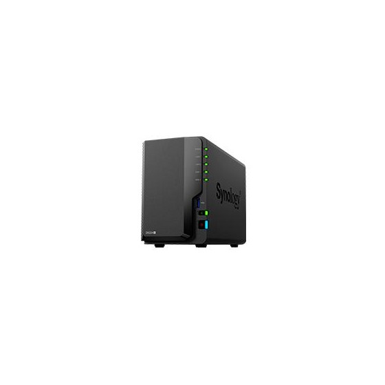 NAS SYNOLOGY DS224+ /2 BAHIAS NUCLEO CUADRUPLE HASTA 2.7 GHZ 2GB DDR4, AMPLIABLE HASTA 6GB/2 LAN GIGABIT/USB 3.2 X2/SATA/HOT-S