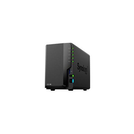 NAS SYNOLOGY DS224+ /2 BAHIAS NUCLEO CUADRUPLE HASTA 2.7 GHZ 2GB DDR4, AMPLIABLE HASTA 6GB/2 LAN GIGABIT/USB 3.2 X2/SATA/HOT-S