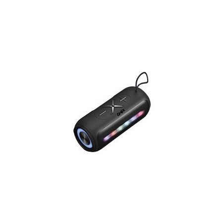 BOCINA BLUETOOTH GHIA BX201 NEGRA / 5WX2 / AUX / RADIO FM/ MICRO SD CARD/USB /TWS/RGB LED