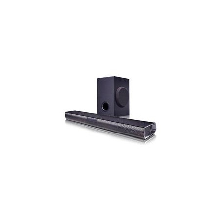 LG SOUND BAR SUBWOOFER, 2.1 CANALES, BLUETOOTH,1600W RMS , WOOFER LEVEL -15-6DB,NEGRO