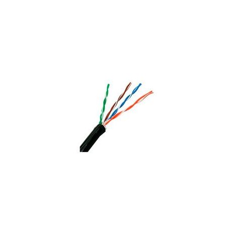 CABLE UTP EXTERIOR SAXXON 100% COBRE/ CATEGORIA 5E / COLOR NEGRO/ 305 MTS/ REDES/ VIDEO/ 4 PARES