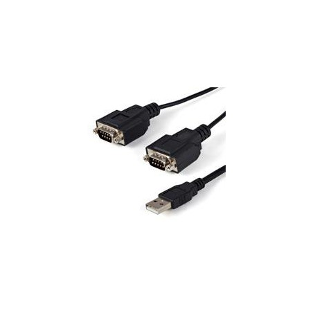 CABLE 1.8M USB A 2 PUERTOS SERIAL RS232 DB9 RETENCION DEL PUERTO DE ASIGNACION COM