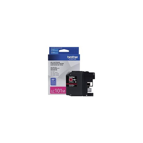 CARTUCHO DE TINTA BROTHER LC101M MAGENTA RENDIMIENTO DE 300 PAGINAS AL 5 POR CIENTO