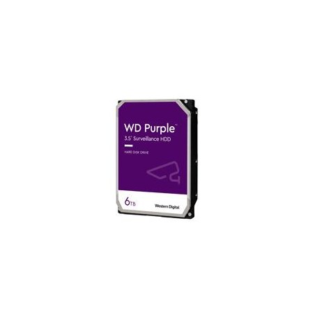 DISCO DURO INTERNO WD PURPLE 6TB 3.5 ESCRITORIO SATA3 6GB/S 128MB 24X7 DVR NVR 1-16 BAHIAS 1-64 CAMARAS WD64PURZ