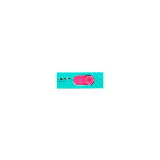 MEMORIA ADATA 32GB USB 2.0 UV220 RETRACTIL AZUL-ROSA (AUV220-32G-RGNPK)