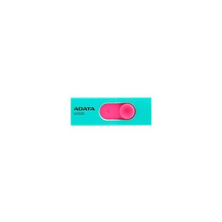 MEMORIA ADATA 32GB USB 2.0 UV220 RETRACTIL AZUL-ROSA (AUV220-32G-RGNPK)