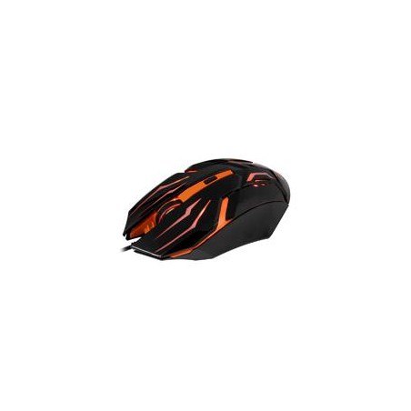 MOUSE GAMER BALAM RUSH STARTER LINE / ALAMBRICO USB / OPTICO / 1600 DPI AJUSTABLE / ILUMINACION LED / NEGRO + NARANJA / BR-924