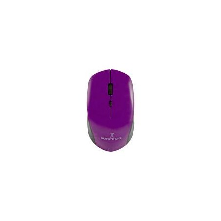 MOUSE INALAMBRICO 1600 DPI OPTICO CONECTOR USB PERFECT CHOICE ROOT PRO - MORADO 