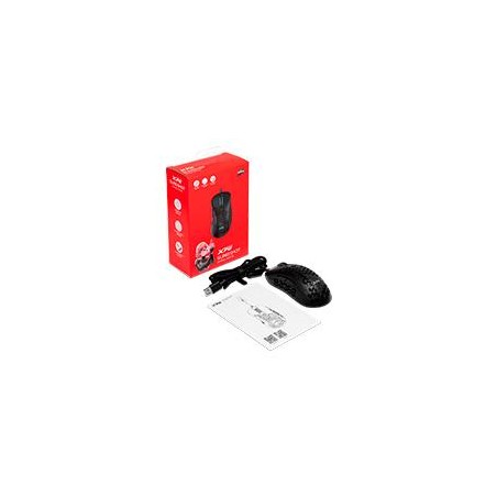 MOUSE XPG SLINGSHOT SWITCH OPTICO PIXART PMW 3360 400-12000 PPP 250 IPS 6 BOTONES USB TIPO A NEGRO LED 4 MODOS DE ILUMINACION 