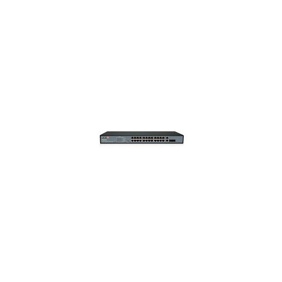 SWITCH POE / PROVISION ISR / POES-24370C+2COMBO / 24 CANALES POE / 10/100MBPS / 2G /TOTAL POE 370W. 