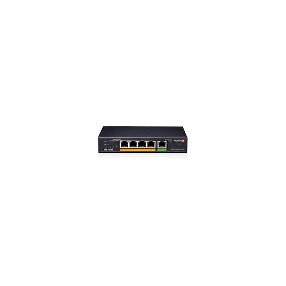 SWITCH POE / PROVISION ISR / POES-0460G+1G(HPD) / 4 PUERTOS + 1 PUERTO GIGA / 60W / PD UPLINK PORT (NO INCLUYE FUENTE)