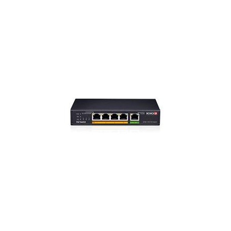 SWITCH POE / PROVISION ISR / POES-0460G+1G(HPD) / 4 PUERTOS + 1 PUERTO GIGA / 60W / PD UPLINK PORT (NO INCLUYE FUENTE)