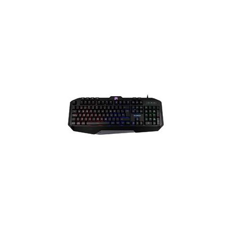 TECLADO GAMER BALAM RUSH GUNFIRE KG330 / ALAMBRICO USB / ILUMINACION LED / MULTIMEDIA / ESPAYOL / 117 TECLAS / NEGRO / BR-92