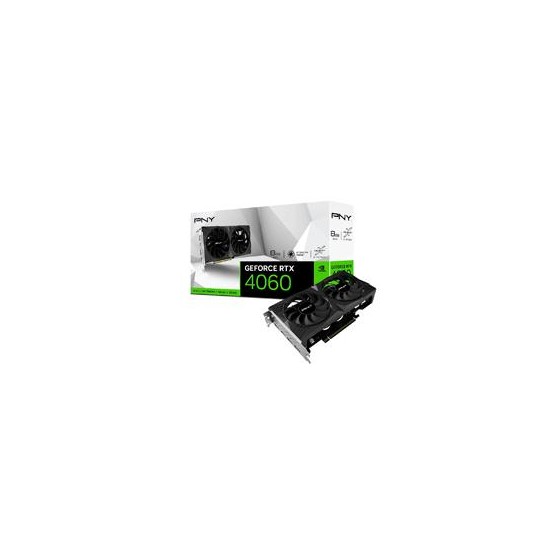 TARJETA DE VIDEO PNY GEFORCE RTX 4060 VERTO DUAL FAN STD/ 8GB GDDR6 / DP 1.4A / HDMI 2.1 / PCIE 4.0 X16 / GAMA MEDIA/GAMER 