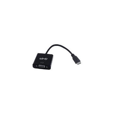 ADAPTADOR GHIA CONVERTIDOR DE VIDEO MINI HDMI MACHO A VGA HEMBRA