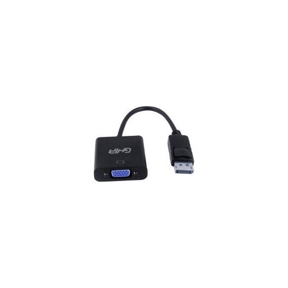 ADAPTADOR GHIA CONVERTIDOR DE VIDEO DISPLAYPORT MACHO A VGA HEMBRA