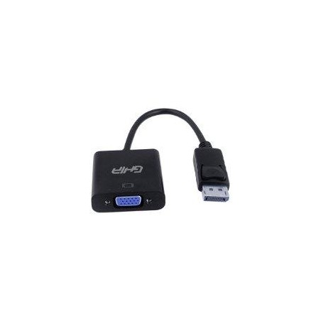 ADAPTADOR GHIA CONVERTIDOR DE VIDEO DISPLAYPORT MACHO A VGA HEMBRA