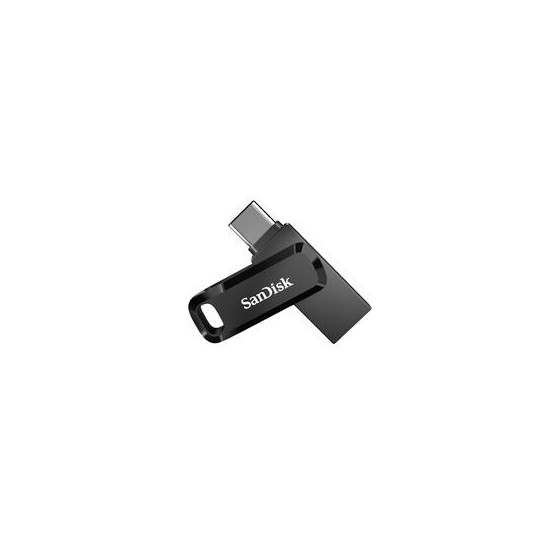 MEMORIA SANDISK ULTRA DUAL DRIVE GO USB 64GB TIPO-C / USB A 3.1 VELOCIDAD DE LECTURA 150MB/S COLOR NEGRO SDDDC3-064G-G46