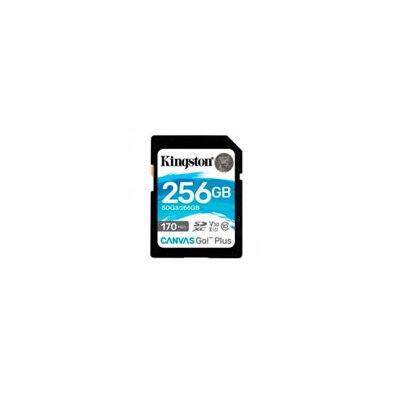 MEMORIA FLASH SD KINGSTON SDXC CANVAS SELECT 256GB 100R CL10 UHS-I V30 (SDG3/256GB)