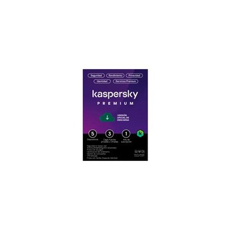 ESD KASPERSKY PREMIUM (TOTAL SECURITY) / 5 DISPOSITIVOS / 3 CUENTAS KPM / 1 AYO