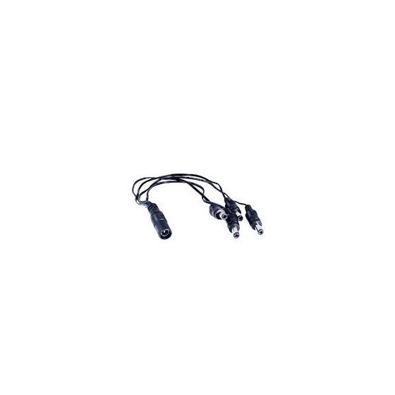 DIVISOR DE ENERGIA GHIA TIPO PULPO 4EN1 / PARA CCTV / 1 CONECTOR HEMBRA/ 4 CONECTORES MACHO