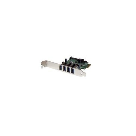 TARJETA PCI EXPRESS - ADAPTADOR PCI-E USB 3.0 CON UASP DE 4 PUERTOS Y ALIMENTACIYEN SATA - CONTROLADOR SUPERSPEED - 4X USB A -