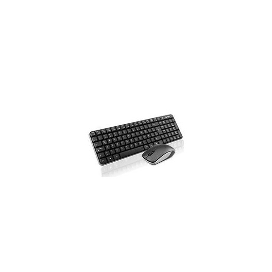 TECLADO/MOUSE COMBO GHIA INALAMBRICO COMPACTO GT4000BG / COLOR NEGRO/GRIS