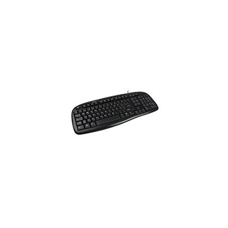 TECLADO ALAMBRICO MULTIMEDIA TECLAS DE MEMBRANA CONECTOR USB  EASY LINE BY PERFECT CHOICE - NEGRO