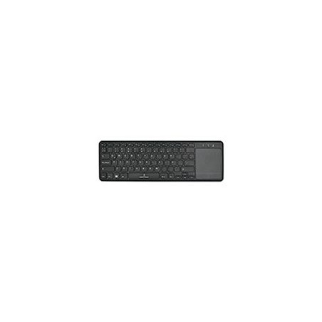 TECLADO INALAMBRICO CON TOUCH PAD TECLAS DE TIJERA Y ACCESOS RAPIDOS CONECTOR USB PERFECT CHOICE - NEGRO