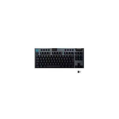 TECLADO MECYNICO LOGITECH G915 TKL GAMING CARBON RGB SIN TECLADO NUMYRICO, BLUETOOTH, INALYMBRICO LIGHTSPEED 1MS RECARGA