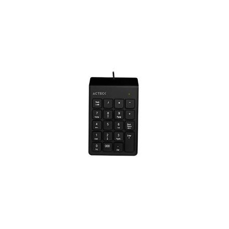 TECLADO ACTECK INSPIRE TN220 / NUMERICO / ALAMBRICO USB / 19 TECLAS / NEGRO / AC-932622