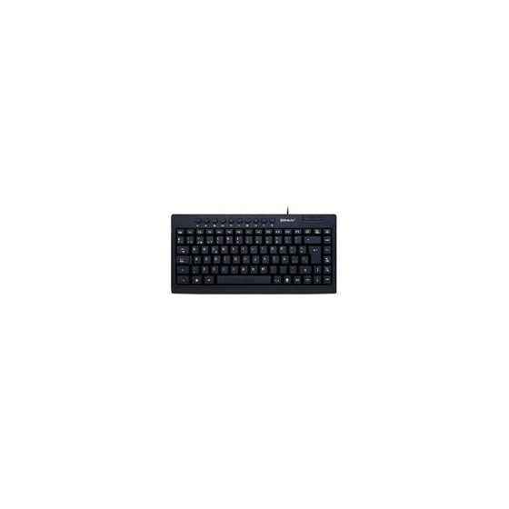 TECLADO BROBOTIX  MINI MULTIMEDIA, ALAMBRICO USB, NEGRO