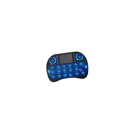 TECLADO BROBOTIX MINI INALAMBRICO, RECARGABLE, RGB, NEGRO