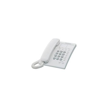 TELEFONO PANASONIC KX-TS550MEW ALAMBRICO BASICO UNILINEA CON MARCADOR RAPIDO DE 10 NUMEROS CONTROL DE VOLUMEN DE 4 NIVELES (BL