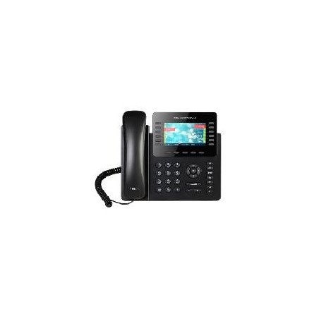 TELEFONO IP GRANDSTREAM GXP2170 / 6 CUENTAS SIP 12 LINEAS 2 PUERTOS GIGABIT BLUETOOTH  CONECTOR RJ9 COMPATIBLE CON EHS Y MODUL