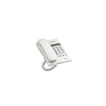 TELEFONO PANASONIC KX-T7703 ALAMBRICO BASICO ANALOGO UNILINEA  PANTALLA LCD DE 2 RENGLONES CON IDENTIFICADOR DE LLAMADAS MEMOR